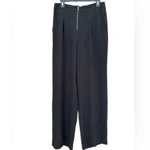 NWOT BCBGMAXAZRIA COLTON Pleated Wide Leg Trouser Black PANTS size S MSRP $198